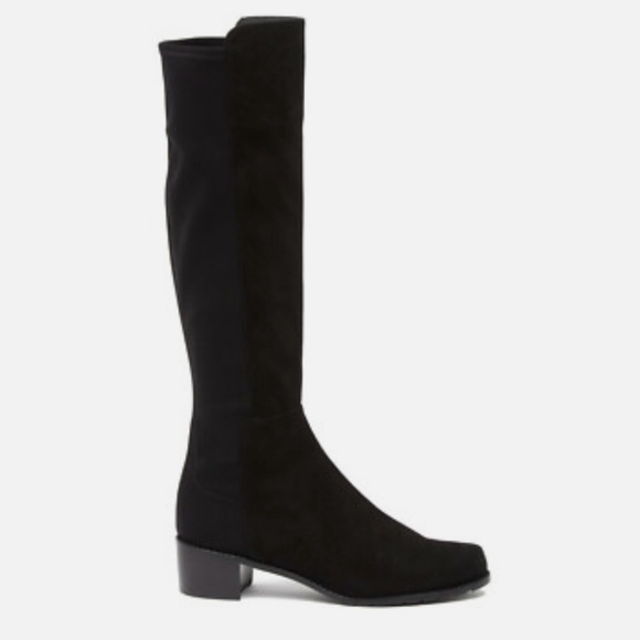 Stuart Weitzman Shoes - NIB STUART WEITZMAN Halfback 50 50 STRETCH SUEDE BLACK Knee Boot Size 6M